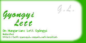 gyongyi lett business card